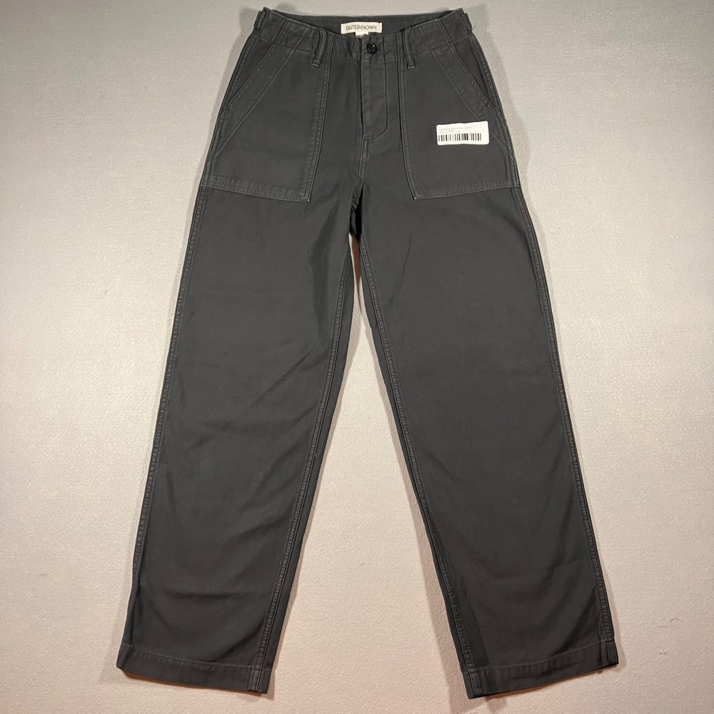 NWT Outerknown Size 26 Westbound Utility Pants Faded Black Organic Cotton Office